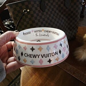 Chewy Vuiton Cat Bowl Dish